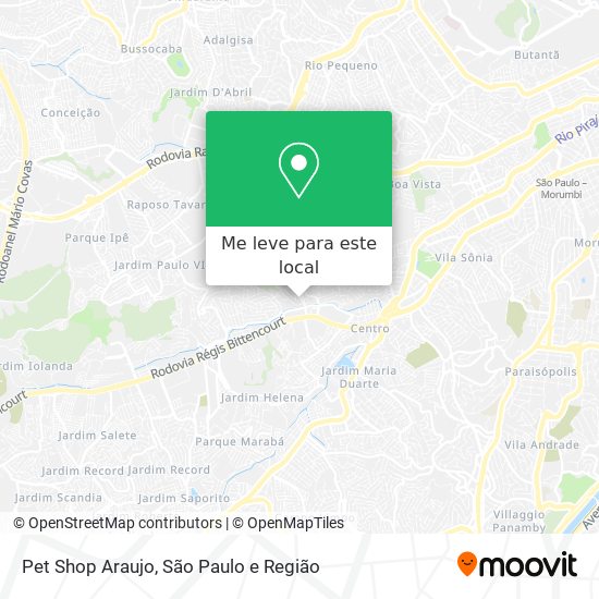 Pet Shop Araujo mapa