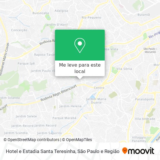 Hotel e Estadia Santa Teresinha mapa