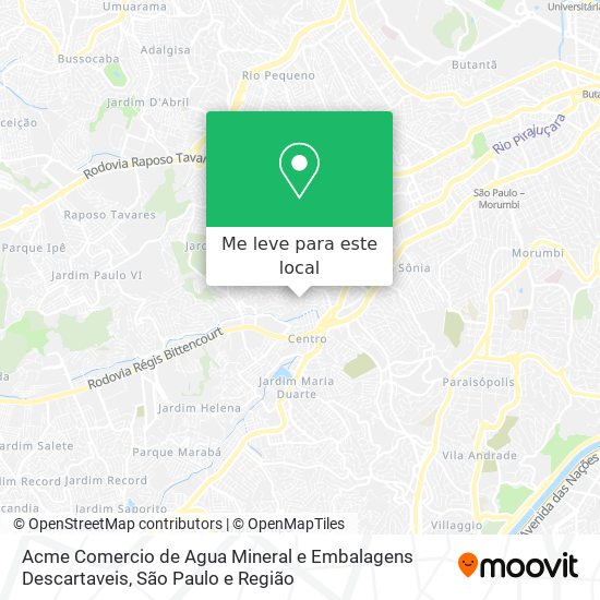 Acme Comercio de Agua Mineral e Embalagens Descartaveis mapa