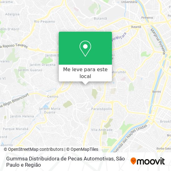 Gummsa Distribuidora de Pecas Automotivas mapa