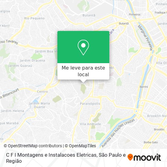 C F I Montagens e Instalacoes Eletricas mapa