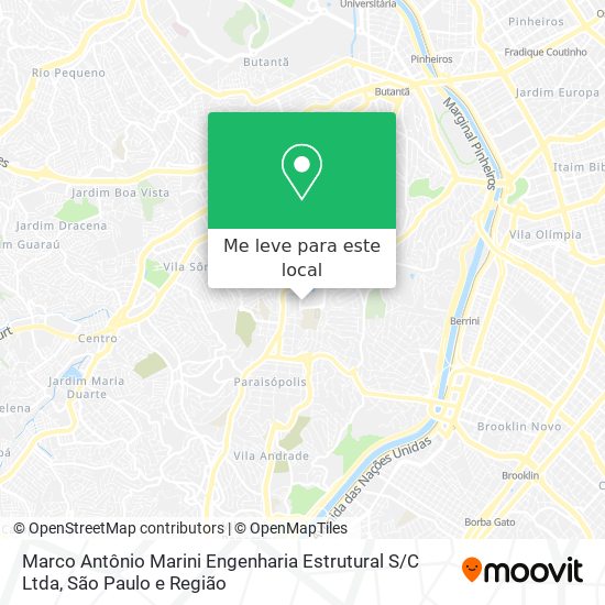 Marco Antônio Marini Engenharia Estrutural S / C Ltda mapa