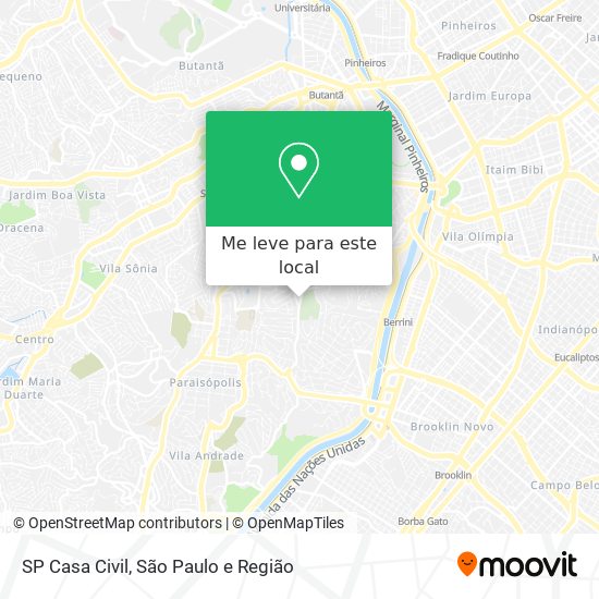 SP Casa Civil mapa