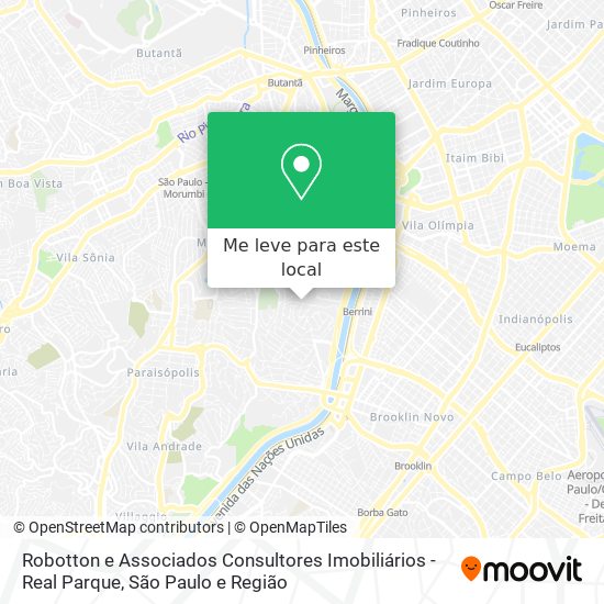 Robotton e Associados Consultores Imobiliários - Real Parque mapa