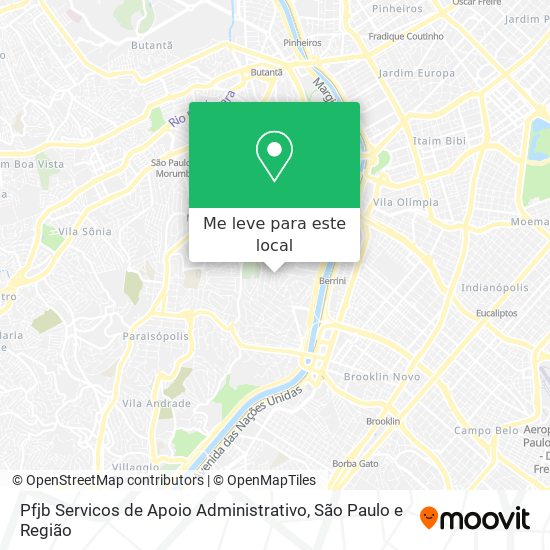 Pfjb Servicos de Apoio Administrativo mapa