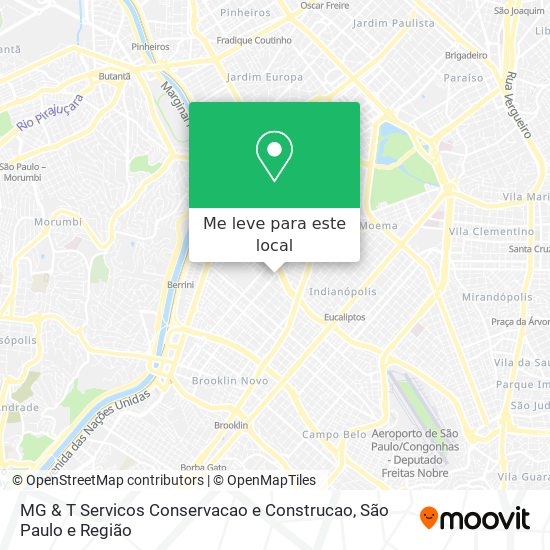 MG & T Servicos Conservacao e Construcao mapa