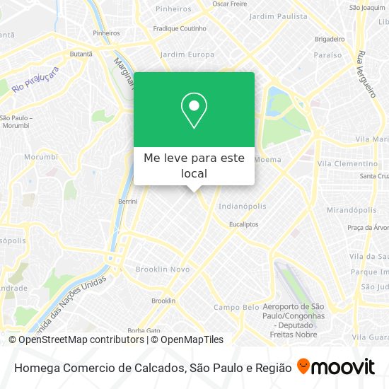 Homega Comercio de Calcados mapa