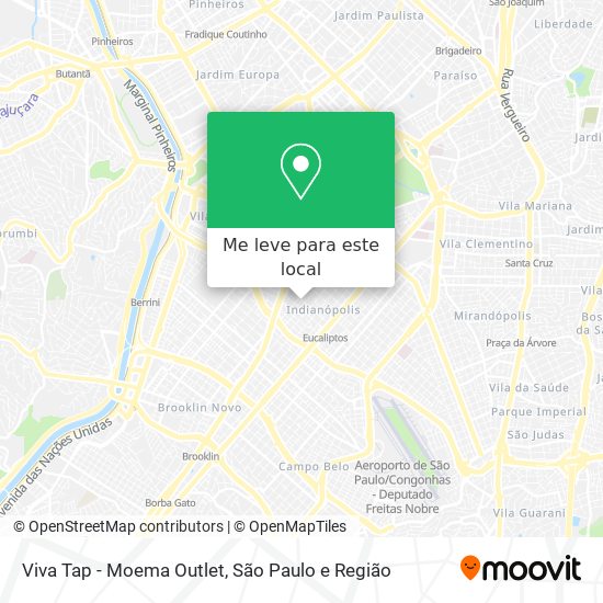 Viva Tap - Moema Outlet mapa