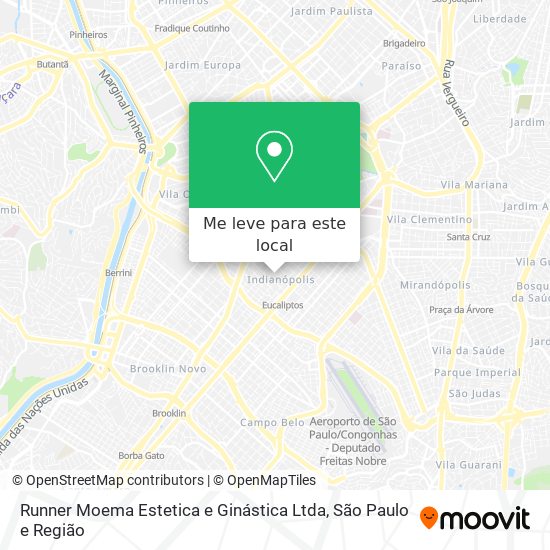 Runner Moema Estetica e Ginástica Ltda mapa