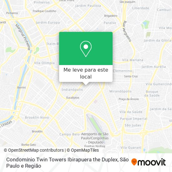 Condomínio Twin Towers Ibirapuera the Duplex mapa