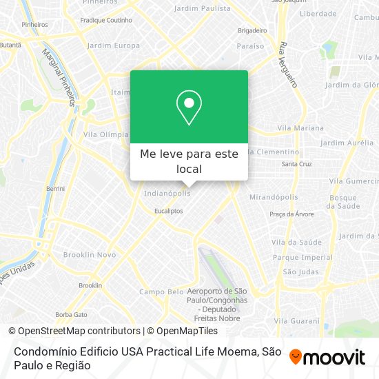 Condomínio Edificio USA Practical Life Moema mapa