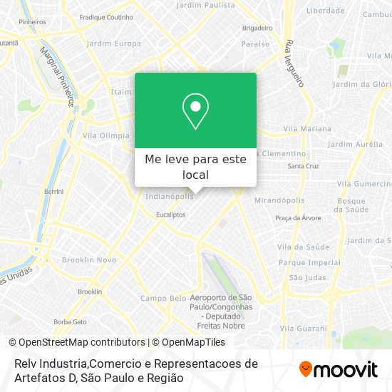 Relv Industria,Comercio e Representacoes de Artefatos D mapa