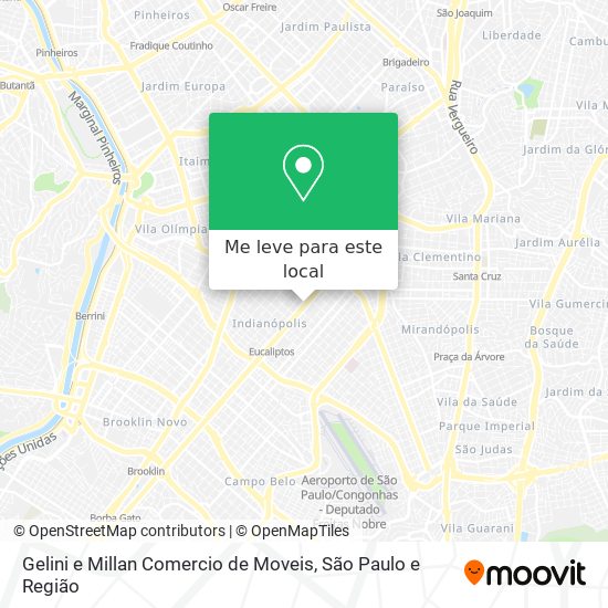 Gelini e Millan Comercio de Moveis mapa