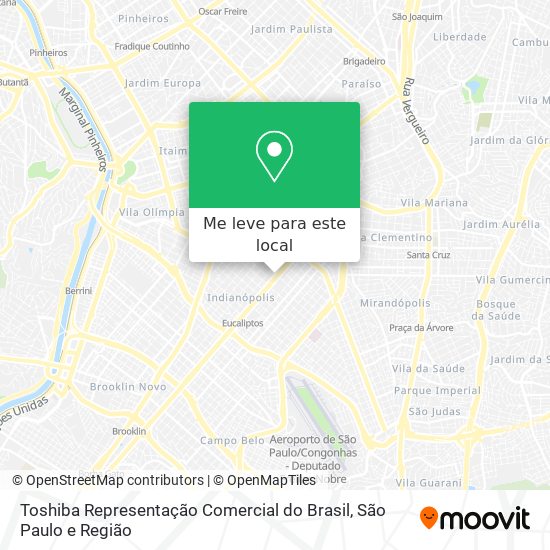 Toshiba Representação Comercial do Brasil mapa