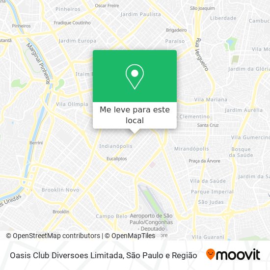 Oasis Club Diversoes Limitada mapa