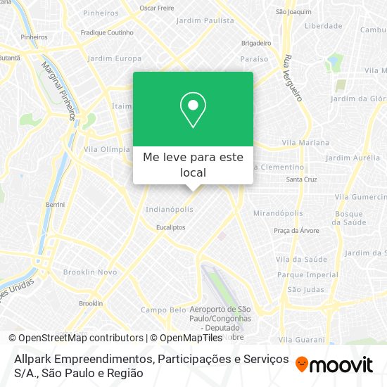 Allpark Empreendimentos, Participações e Serviços S / A. mapa