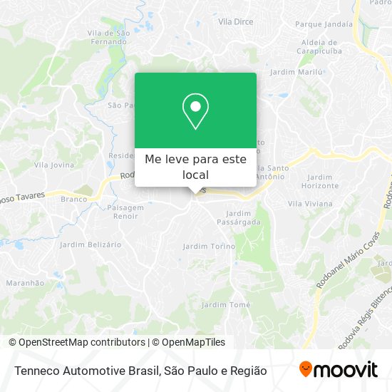 Tenneco Automotive Brasil mapa