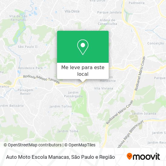 Auto Moto Escola Manacas mapa