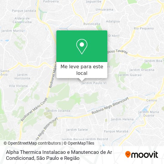 Alpha Thermica Instalacao e Manutencao de Ar Condicionad mapa