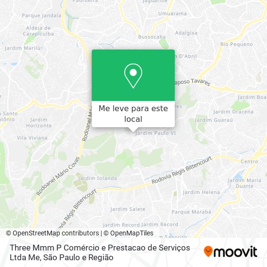 Three Mmm P Comércio e Prestacao de Serviços Ltda Me mapa