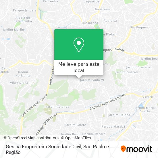 Gesina Empreiteira Sociedade Civil mapa