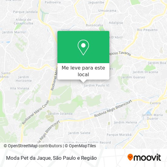 Moda Pet da Jaque mapa