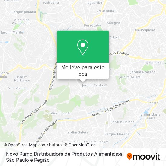 Novo Rumo Distribuidora de Produtos Alimenticios mapa