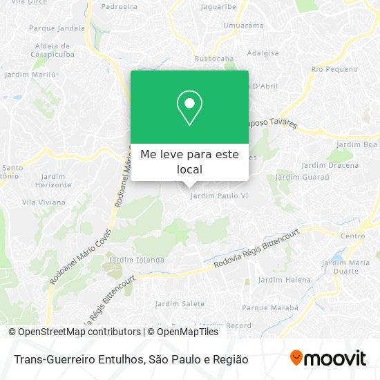 Trans-Guerreiro Entulhos mapa