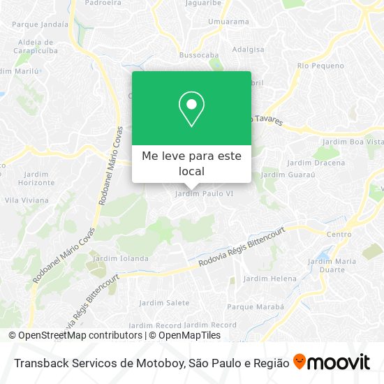 Transback Servicos de Motoboy mapa