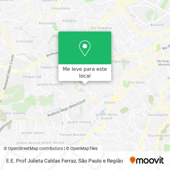 E.E. Prof Julieta Caldas Ferraz mapa