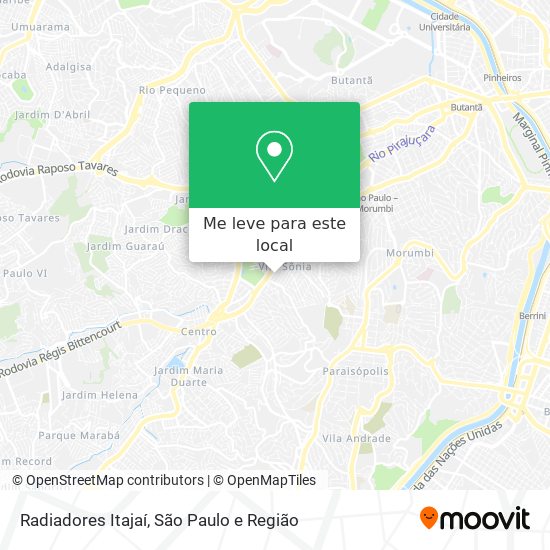 Radiadores Itajaí mapa