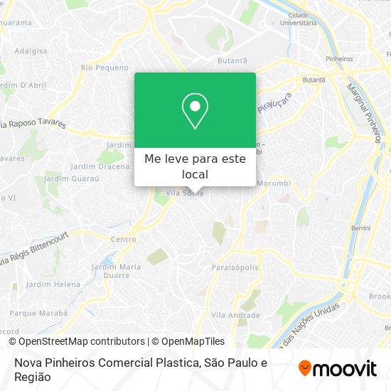 Nova Pinheiros Comercial Plastica mapa