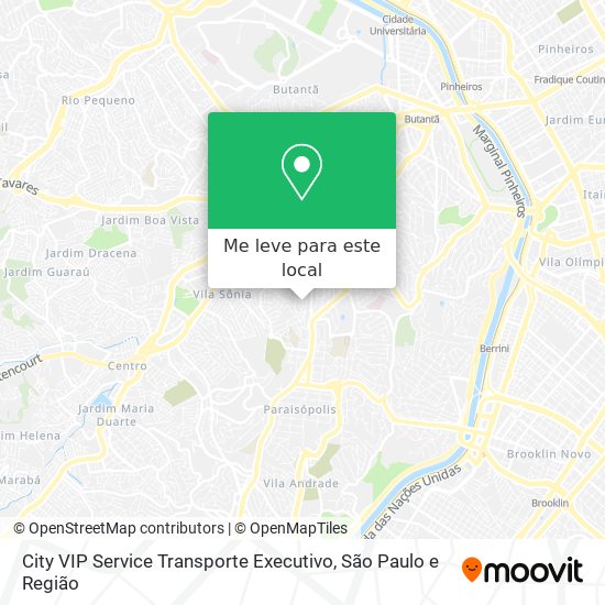 City VIP Service Transporte Executivo mapa