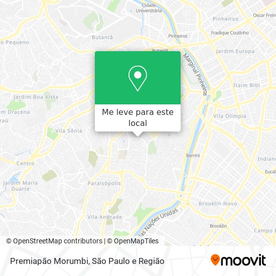 Premiapão Morumbi mapa