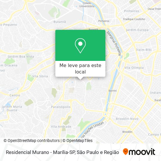 Residencial Murano - Marília-SP mapa
