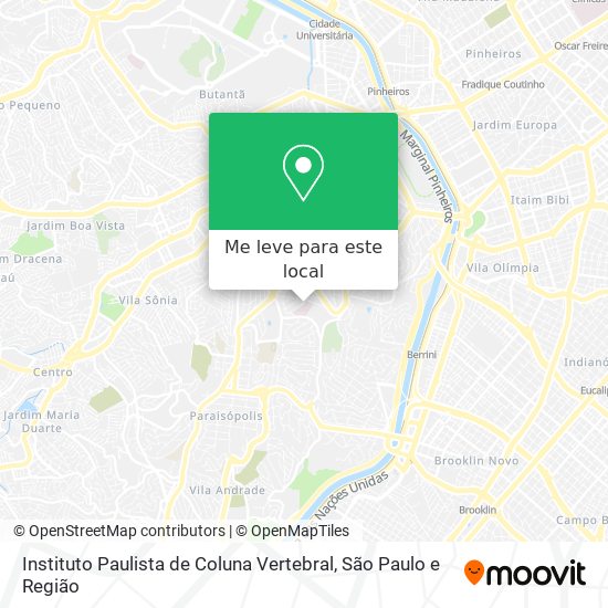 Instituto Paulista de Coluna Vertebral mapa