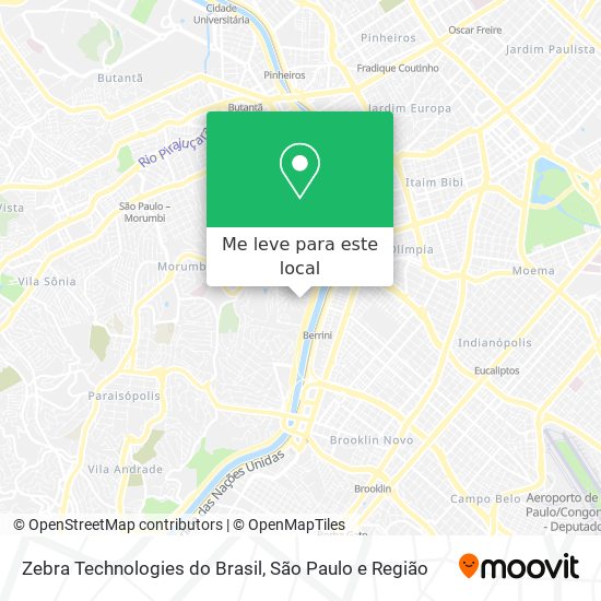 Zebra Technologies do Brasil mapa