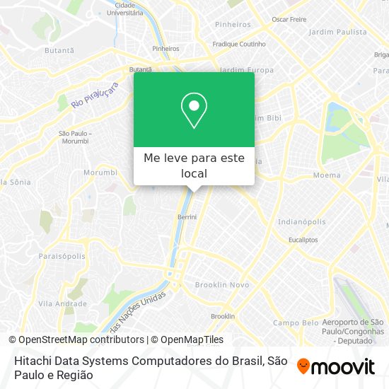 Hitachi Data Systems Computadores do Brasil mapa