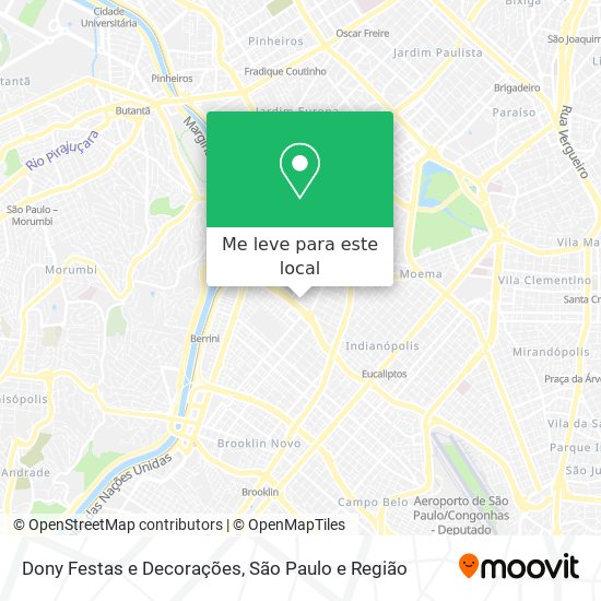 Dony Festas e Decorações mapa