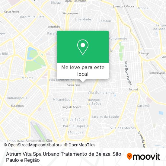 Atrium Vita Spa Urbano Tratamento de Beleza mapa