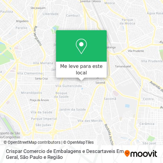 Crispar Comercio de Embalagens e Descartaveis Em Geral mapa