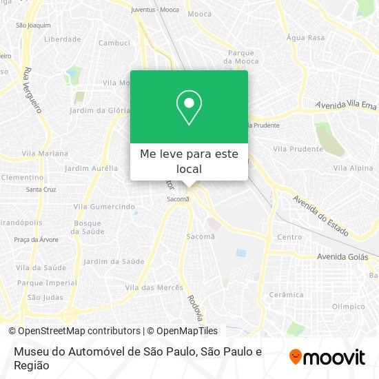 Museu do Automóvel de São Paulo mapa