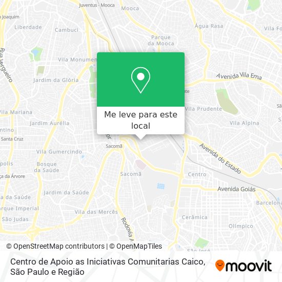 Centro de Apoio as Iniciativas Comunitarias Caico mapa