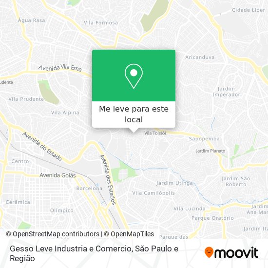 Gesso Leve Industria e Comercio mapa