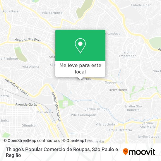 Thiago's Popular Comercio de Roupas mapa