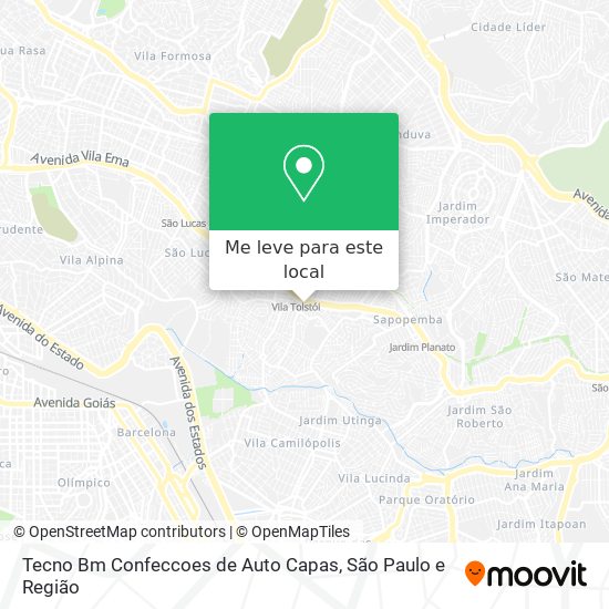 Tecno Bm Confeccoes de Auto Capas mapa