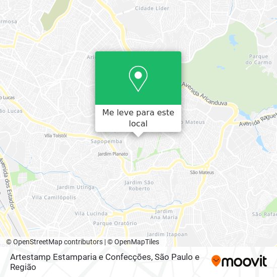 Artestamp Estamparia e Confecções mapa