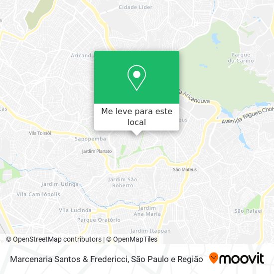 Marcenaria Santos & Fredericci mapa