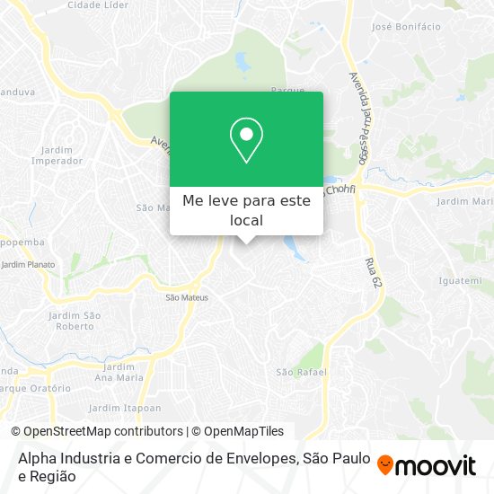 Alpha Industria e Comercio de Envelopes mapa