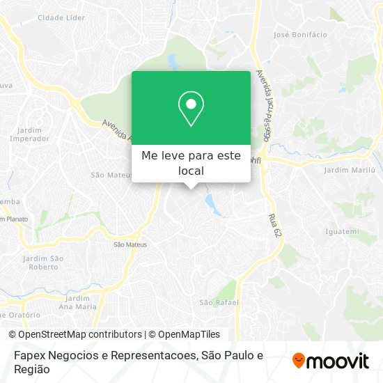 Fapex Negocios e Representacoes mapa